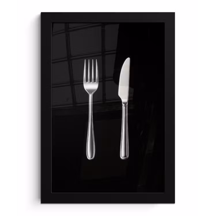 Bestek - Klassiek - Elegant fotolijst zwart zonder passe partout klein -3d