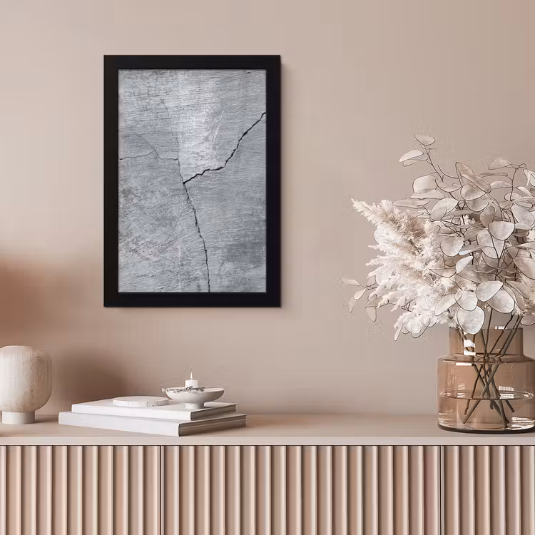 Beton - Grijs - Scheur fotolijst zwart zonder passe partout klein -sfeer5