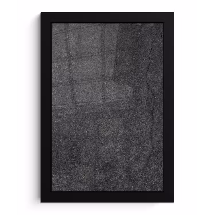 Beton - Zwart - Grijs - Rustiek - Industrieel fotolijst zwart zonder passe partout klein -3d