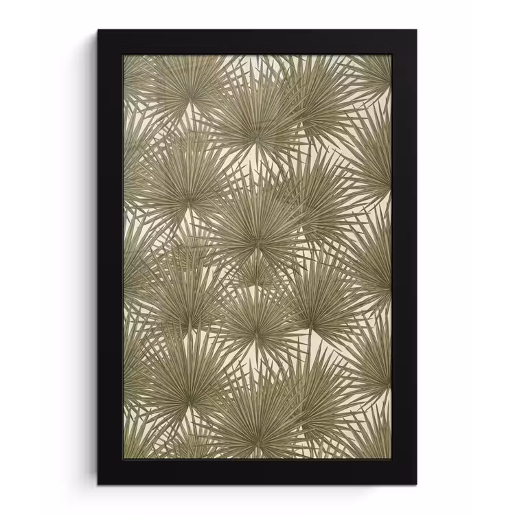 Blad - Tropisch - Patroon - Natuur - Groen fotolijst zwart zonder passe partout klein -3d