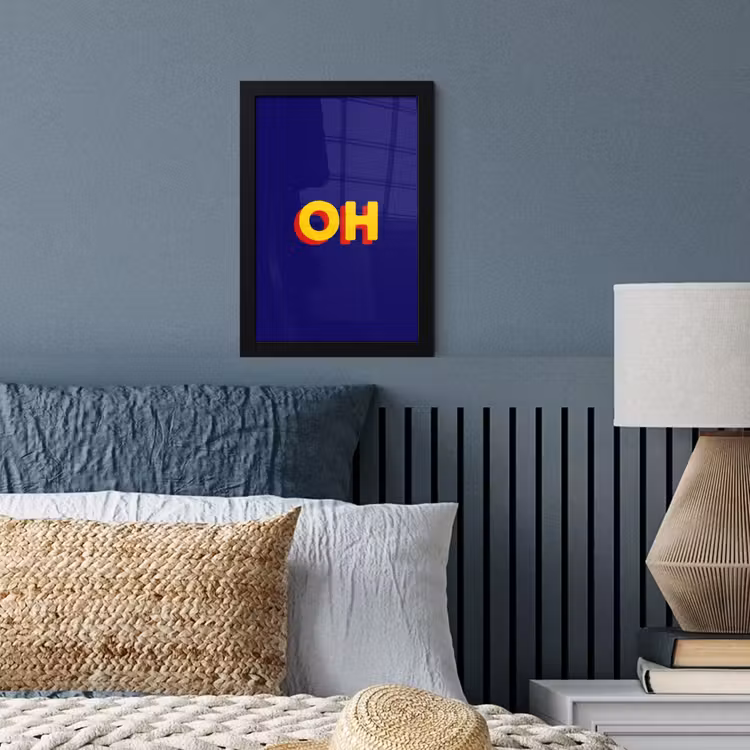 Blauw - Geel - OH - Schaduw fotolijst zwart zonder passe partout klein -sfeer3