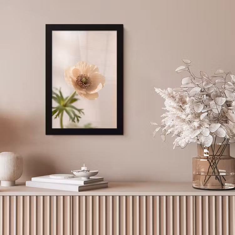Bloem - Minimalistisch - Groen fotolijst zwart zonder passe partout klein -sfeer5