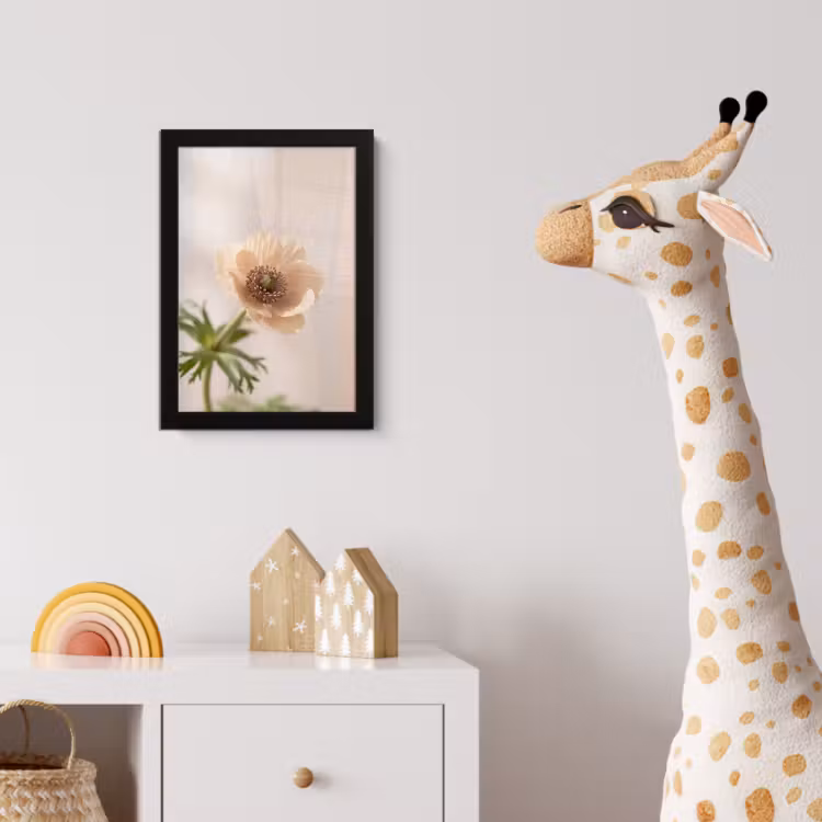 Bloem - Minimalistisch - Groen fotolijst zwart zonder passe partout klein -usfeer4_kinderkamer