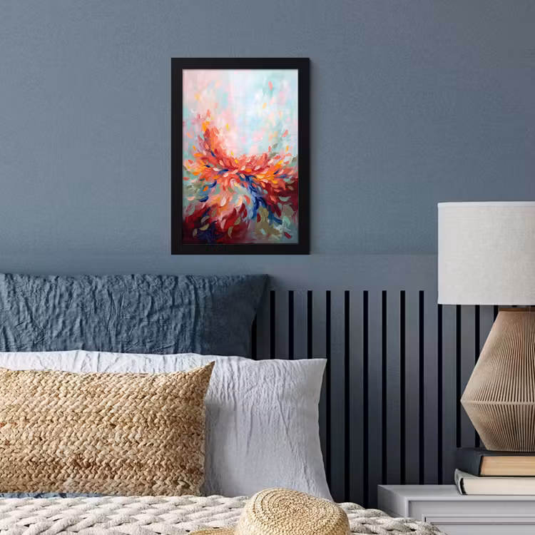 Bloemen - Abstract - Kunst - Modern fotolijst zwart zonder passe partout klein -sfeer3