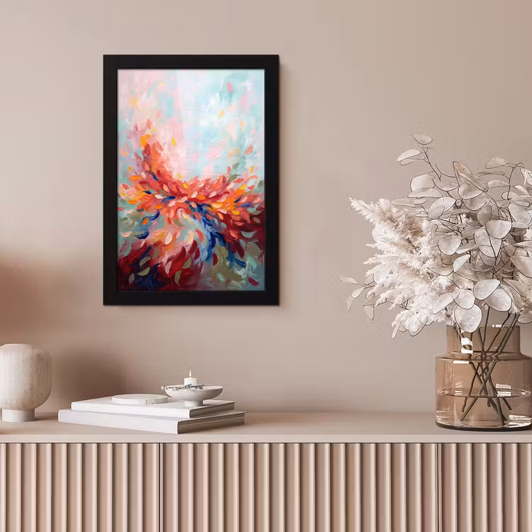 Bloemen - Abstract - Kunst - Modern fotolijst zwart zonder passe partout klein -sfeer5