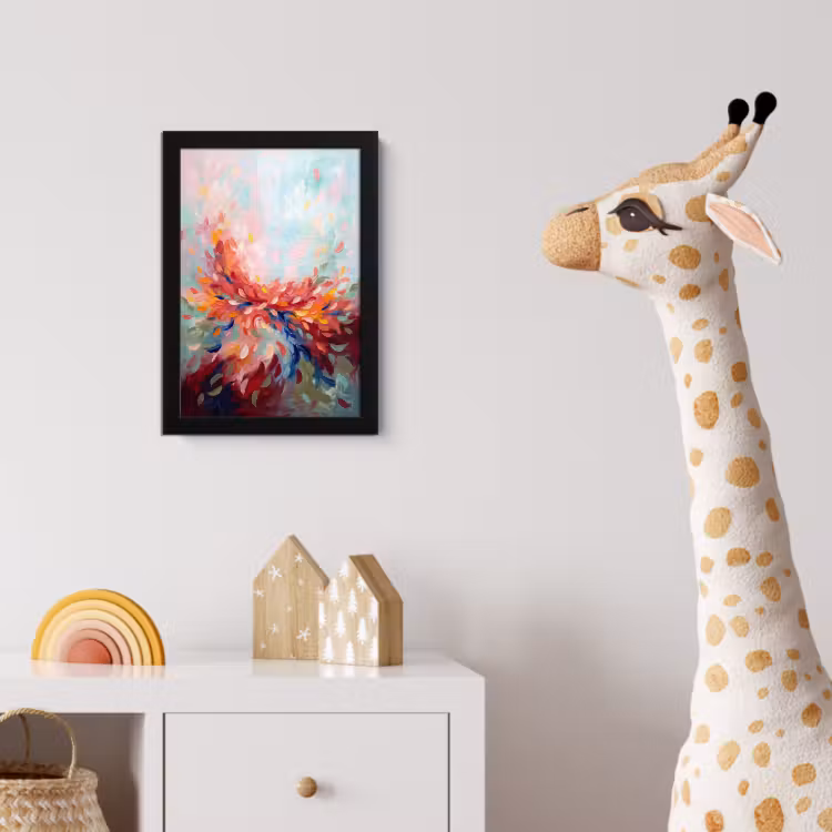 Bloemen - Abstract - Kunst - Modern fotolijst zwart zonder passe partout klein -usfeer4_kinderkamer