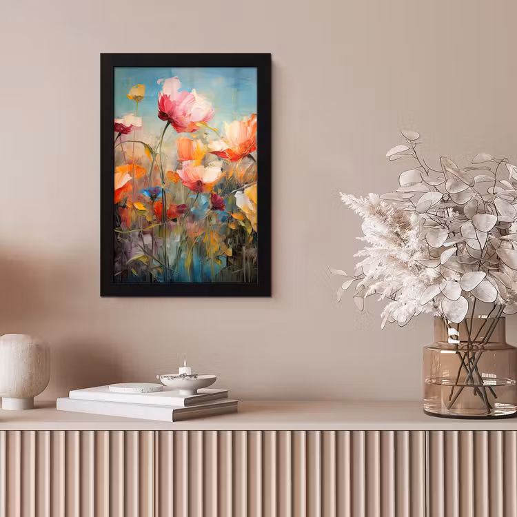 Bloemen - Watercolor - Kunst - Botanisch - Natuur fotolijst zwart zonder passe partout klein -sfeer5