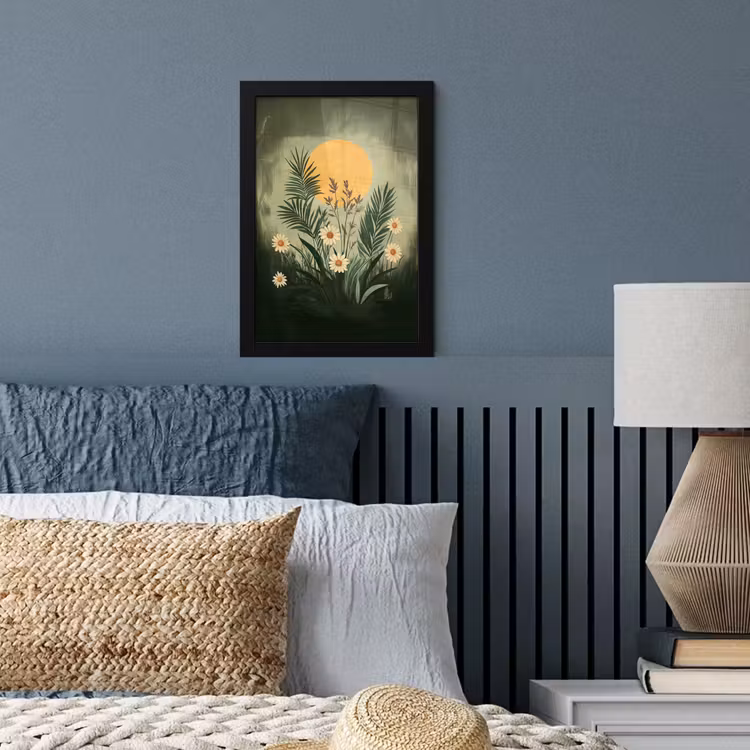 Bloemen - Bladeren - Zon - Groen fotolijst zwart zonder passe partout klein -sfeer3