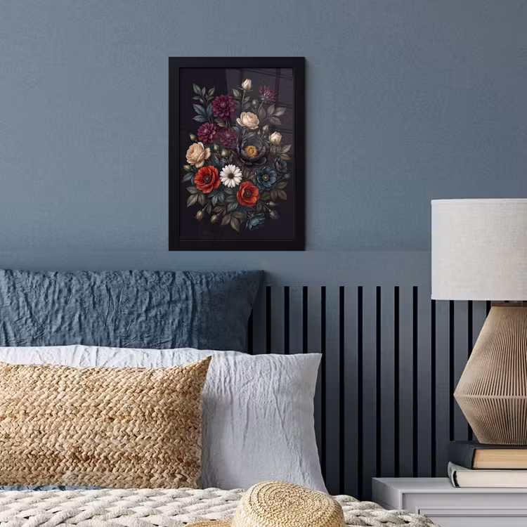 Bloemen - Boeket - Natuur - Klassiek - Weelderig fotolijst zwart zonder passe partout klein -sfeer3