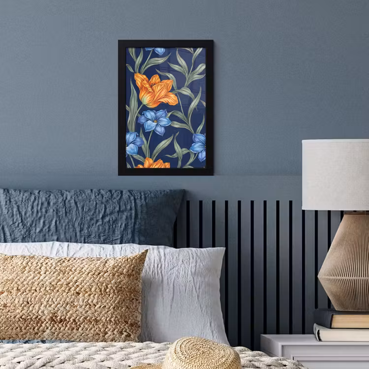Bilder mit Rahmen - Blumen – Botanik – Muster - Bloemen - Botanisch - Patroon fotolijst zwart zonder passe partout klein