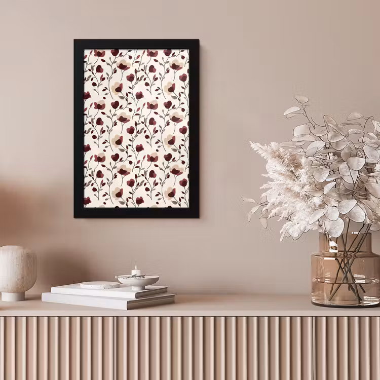 Bloemen - Botanisch - Bordeaux fotolijst zwart zonder passe partout klein 224 -sfeer5