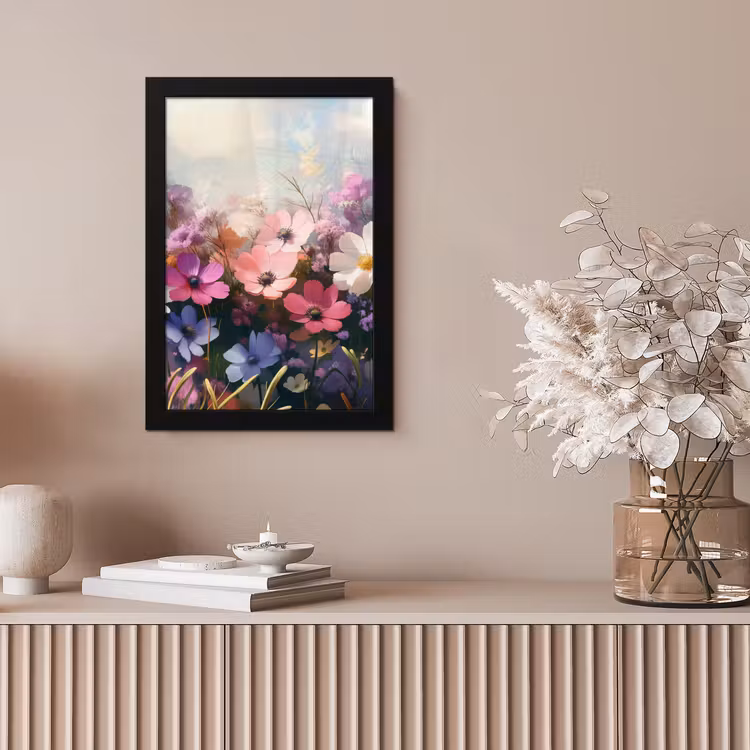 Bloemen - Kleurrijk - Bloei fotolijst zwart zonder passe partout klein -sfeer5