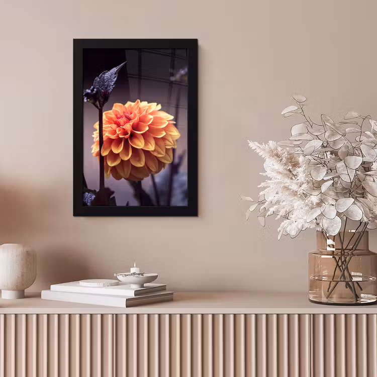 Bloemen - Chrysant - Macro - Planten fotolijst zwart zonder passe partout klein -sfeer5