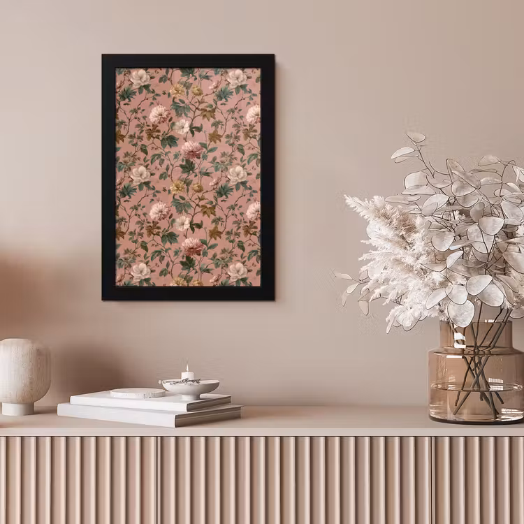 Bloemen - Klassiek - Roze fotolijst zwart zonder passe partout klein 224 -sfeer5