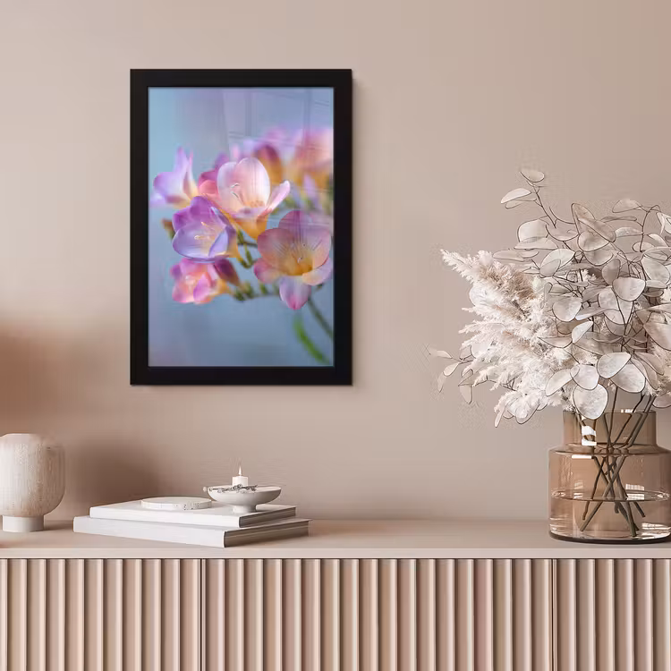 Bloemen - Paars - Overloop - Meeldraden fotolijst zwart zonder passe partout klein -sfeer5