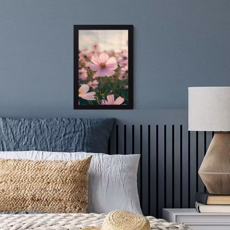 Bloemen - Paars - Wazig fotolijst zwart zonder passe partout klein -sfeer3