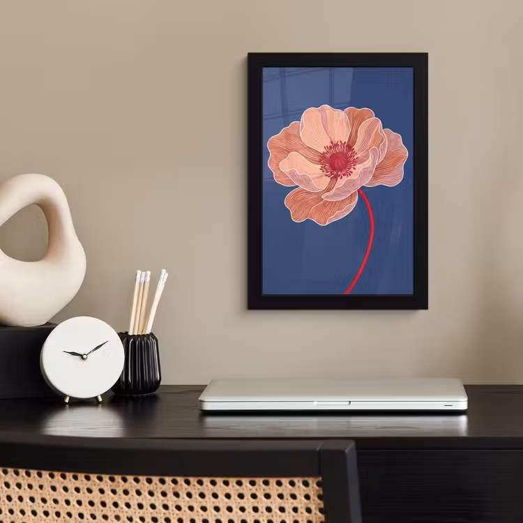 Bilder mit Rahmen - Blumen – Modern – Abstrakt - Bloemen - Modern - Abstract fotolijst zwart zonder passe partout klein