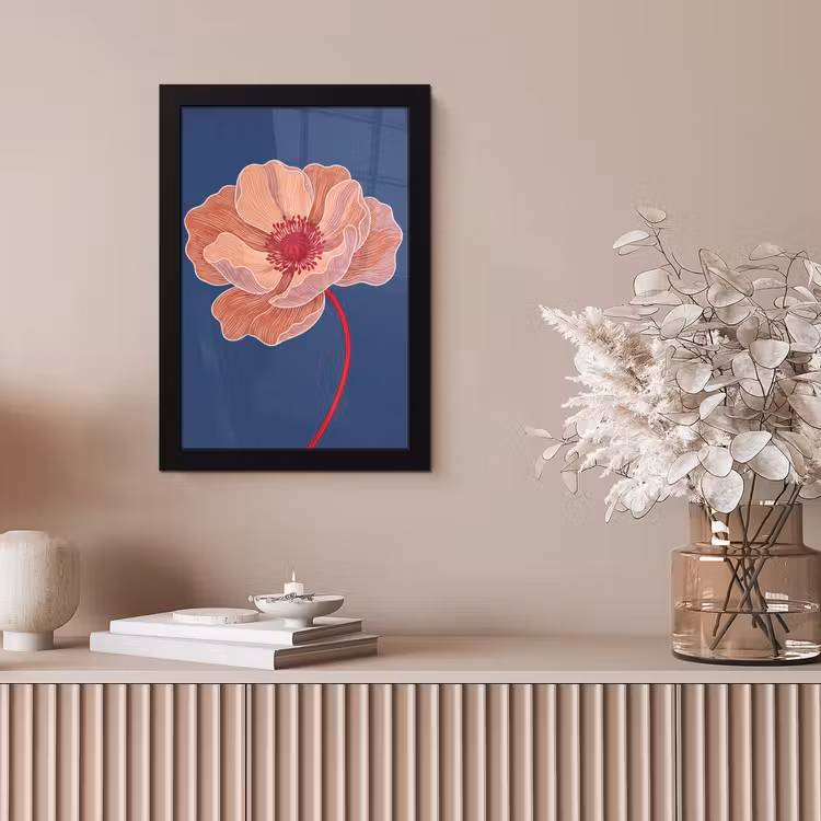 Bilder mit Rahmen - Blumen – Modern – Abstrakt - Bloemen - Modern - Abstract fotolijst zwart zonder passe partout klein