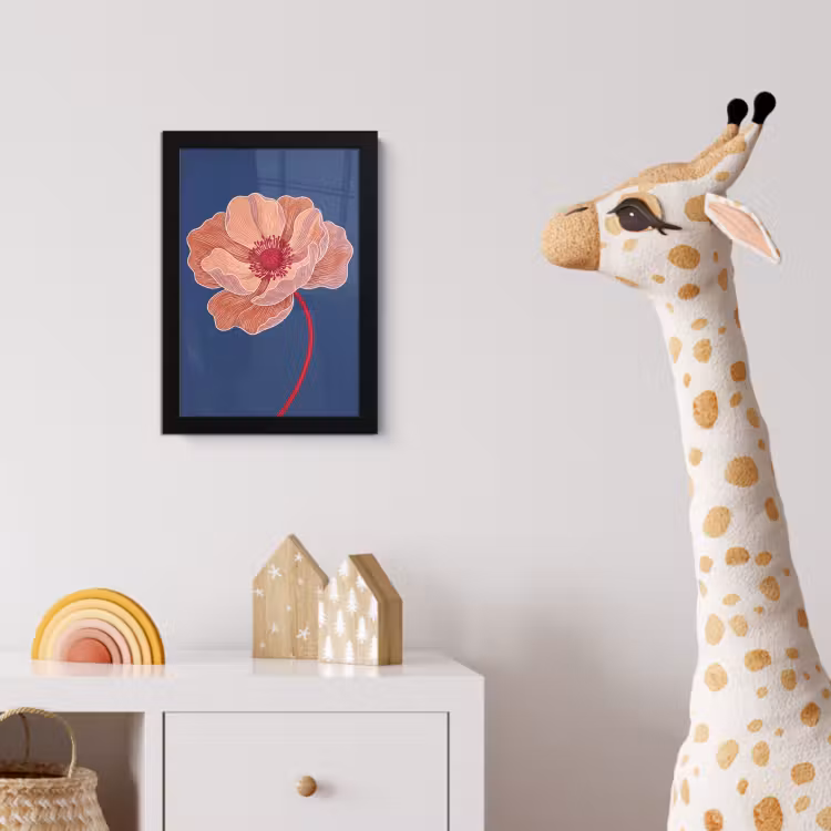 Bilder mit Rahmen - Blumen – Modern – Abstrakt - Bloemen - Modern - Abstract fotolijst zwart zonder passe partout klein