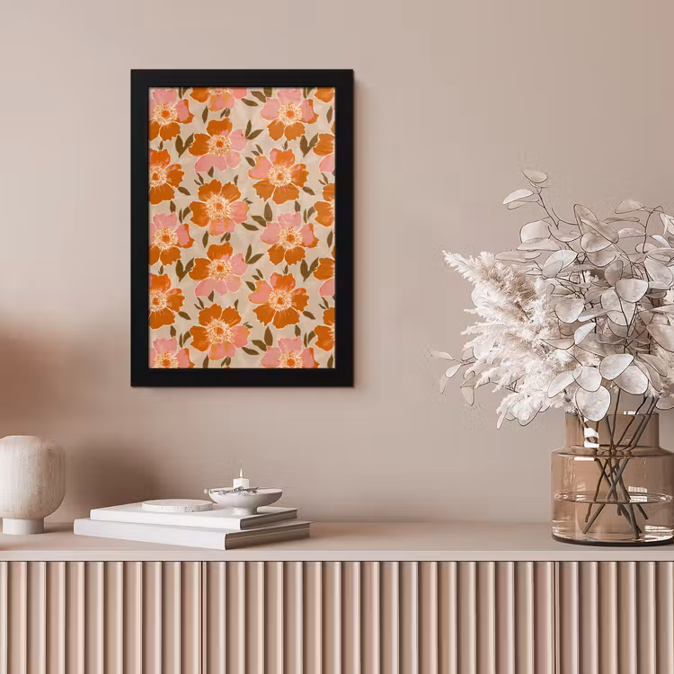 Bloemen - Motief - Retro fotolijst zwart zonder passe partout klein 224 -sfeer5