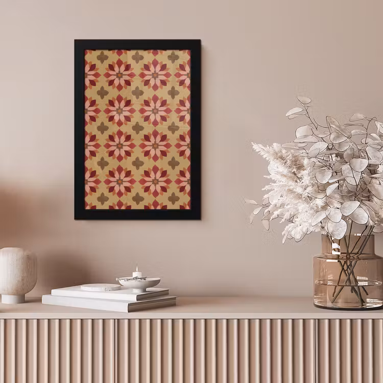 Bloemen - Retro - Groen fotolijst zwart zonder passe partout klein 224 -sfeer5