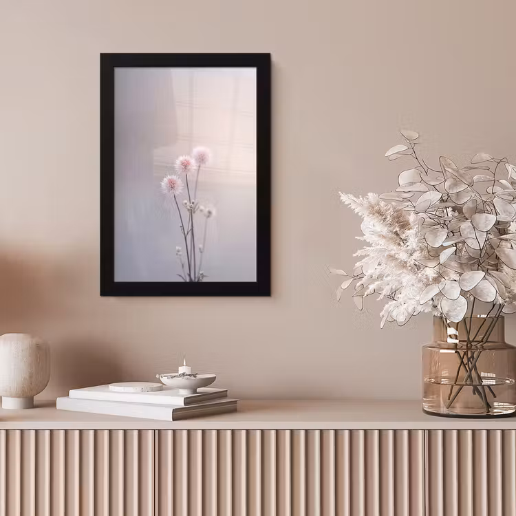 Bloemen - Bollen - Roze fotolijst zwart zonder passe partout klein -sfeer5