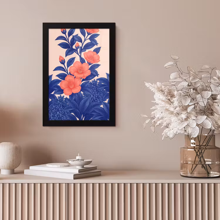 Bilder mit Rahmen - Blüten – Blätter – Botanik - Bloemen - Bladeren - Botanisch fotolijst zwart zonder passe partout klein