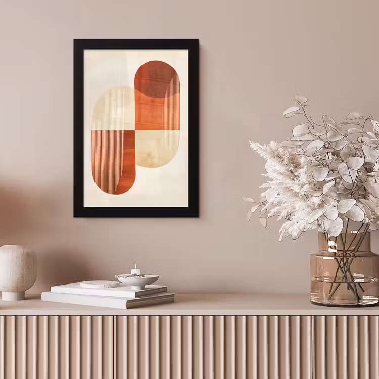 Bogen - Beige - Vormen fotolijst zwart zonder passe partout klein -sfeer5