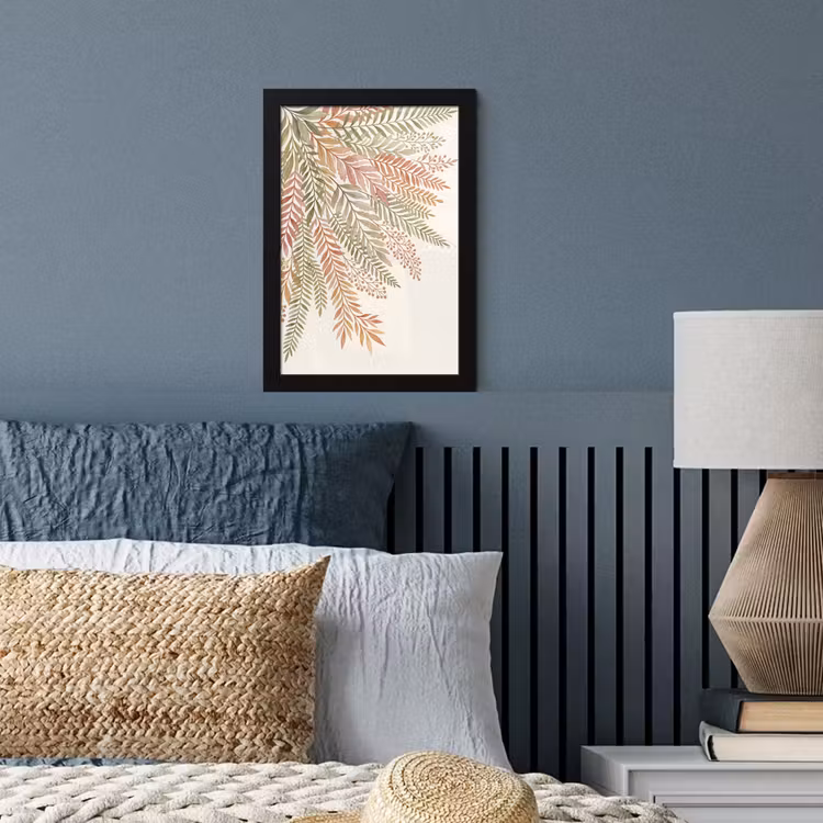 Botanisch - Aquarel - Kleurrijk fotolijst zwart zonder passe partout klein -sfeer3