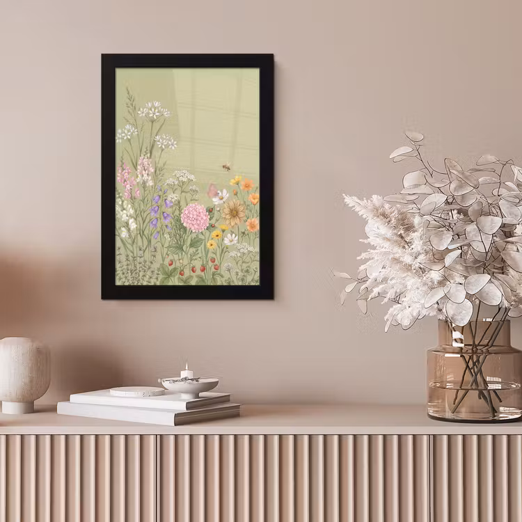 Botanisch - Bloemen - Kleurrijk fotolijst zwart zonder passe partout klein -sfeer5