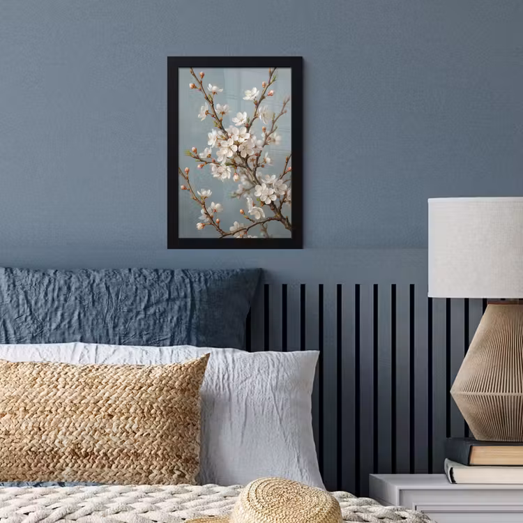 Botanisch - Stilleven - Blauw fotolijst zwart zonder passe partout klein -sfeer3