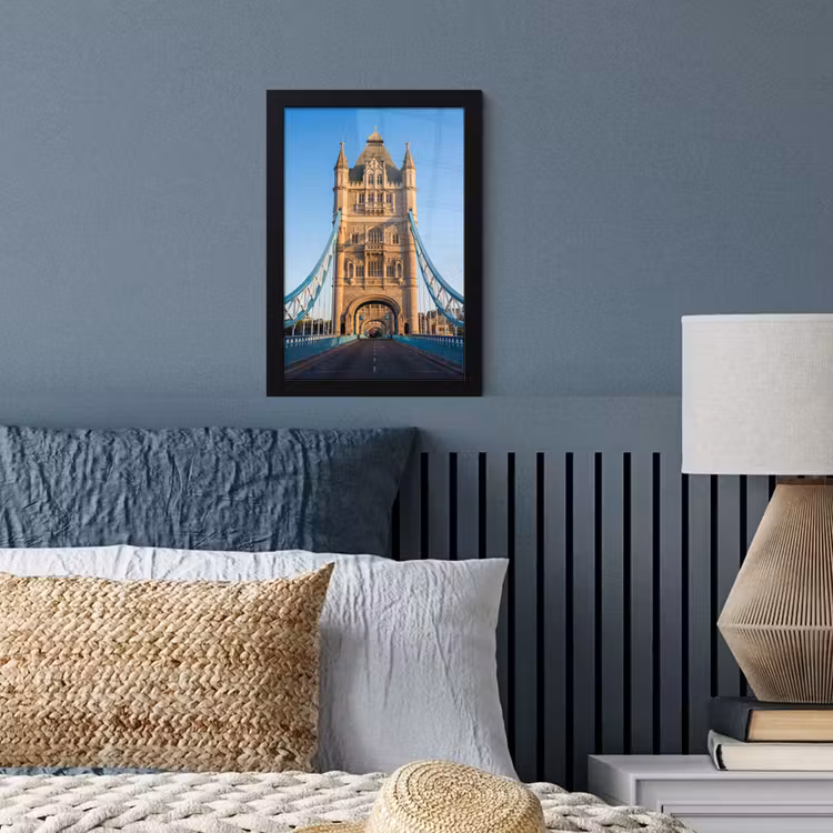 Brug - Toren - Architectuur - Klassiek - Blauw fotolijst zwart zonder passe partout klein -sfeer3