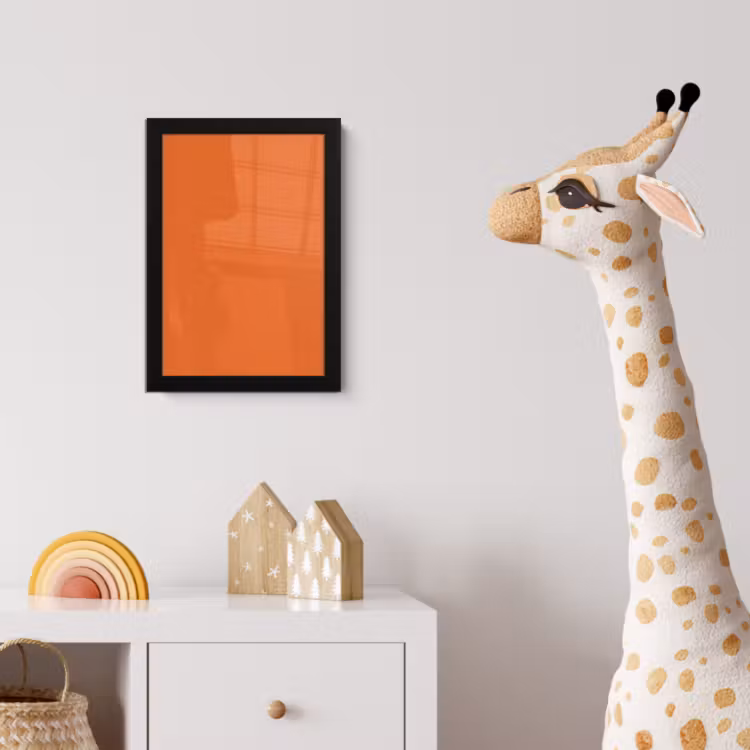 Burnt - Sienna - Oranje fotolijst zwart zonder passe partout klein 224 -usfeer4_kinderkamer
