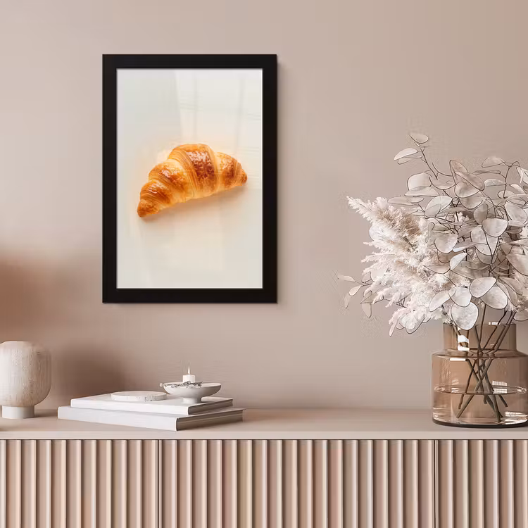 Croissant - Brood - Beige fotolijst zwart zonder passe partout klein -sfeer5