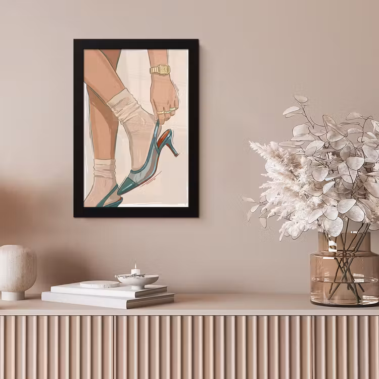 Vrouw - Schoen - Mode - Lifestyle - Groen fotolijst zwart zonder passe partout klein -sfeer5