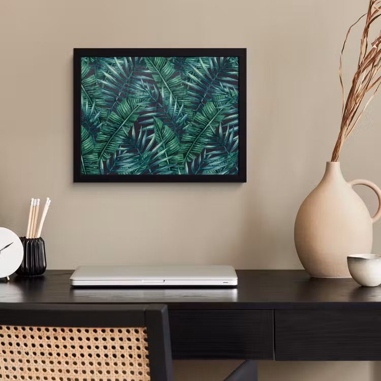 Jungle - Bladeren - Tropical fotolijst zwart zonder passe partout klein -sfeer1