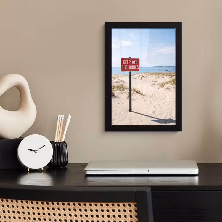 Duin - Bord - Kust - Landschap - Rood fotolijst zwart zonder passe partout klein -sfeer1
