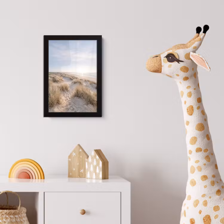 Duinen - Strand - Beige fotolijst zwart zonder passe partout klein -usfeer4_kinderkamer