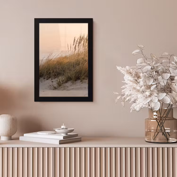 Duinlandschap - Zonsondergang - Strand fotolijst zwart zonder passe partout klein -sfeer5