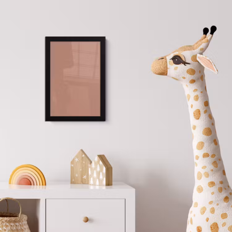Earthy - Blusher - Roze fotolijst zwart zonder passe partout klein 224 -usfeer4_kinderkamer