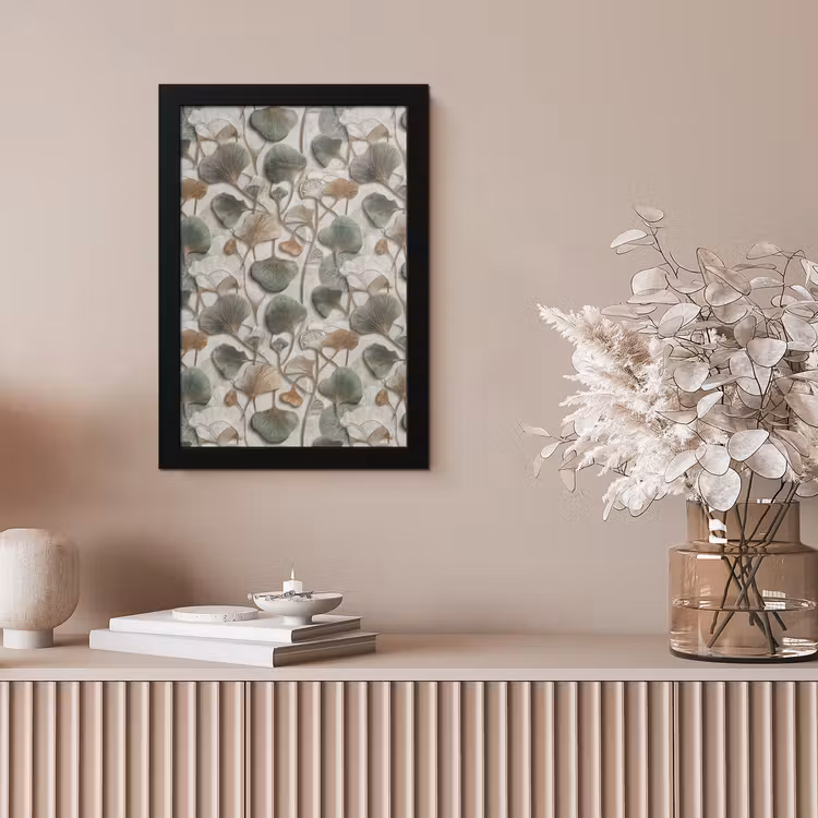Elegant - Bladeren - Groen fotolijst zwart zonder passe partout klein 224 -sfeer5