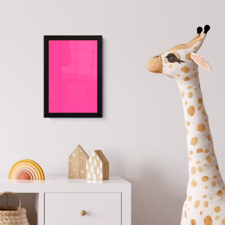 Electric - Magenta - Roze fotolijst zwart zonder passe partout klein 224 -usfeer4_kinderkamer