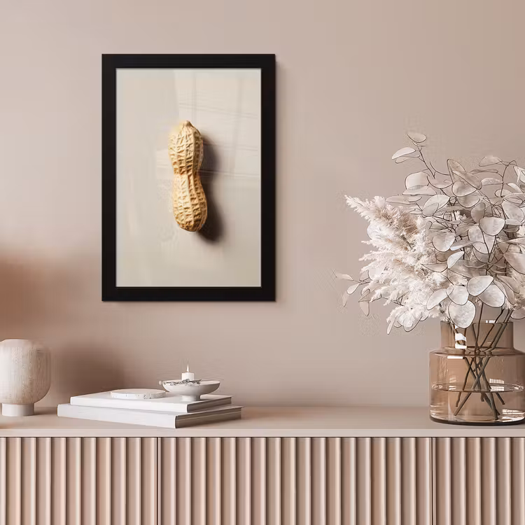 Pinda - Ruw - Beige fotolijst zwart zonder passe partout klein -sfeer5