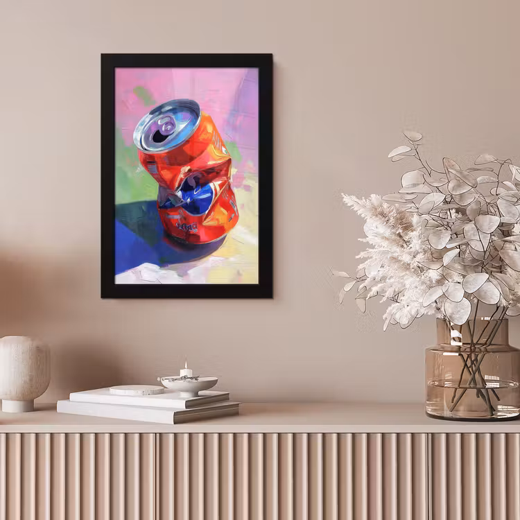 Frisdrank - Blik - Paars fotolijst zwart zonder passe partout klein -sfeer5