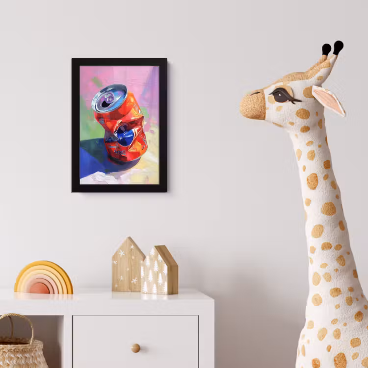 Frisdrank - Blik - Paars fotolijst zwart zonder passe partout klein -usfeer4_kinderkamer