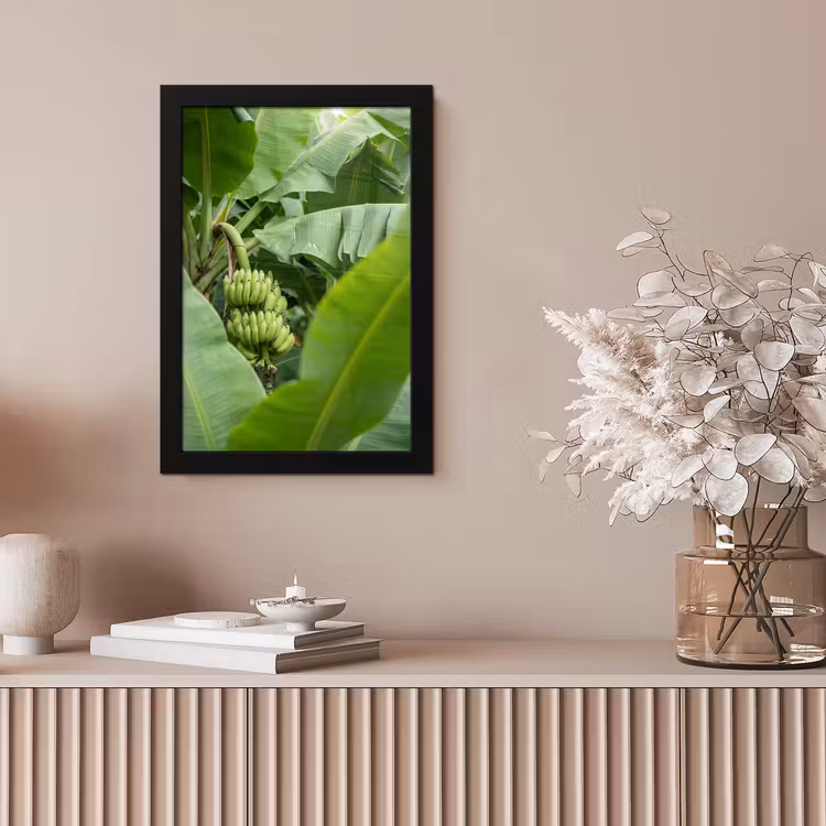 Eten - Bananen - Plantage - Groen fotolijst zwart zonder passe partout klein -sfeer5