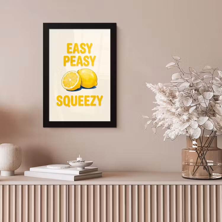 Eten - Citroenen - Keuken - Illustratie - Geel fotolijst zwart zonder passe partout klein -sfeer5