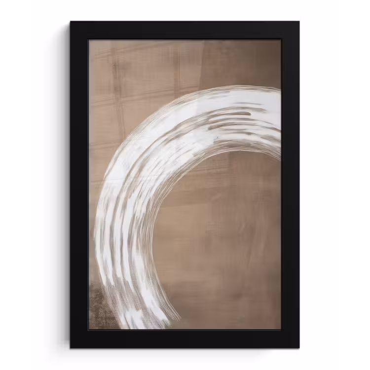 Verf - Bruin - Japandi fotolijst zwart zonder passe partout klein -3d