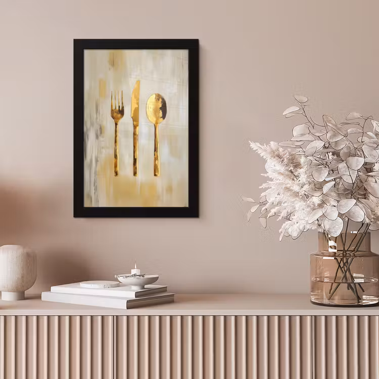 Verf - Goud - Bestek fotolijst zwart zonder passe partout klein -sfeer5