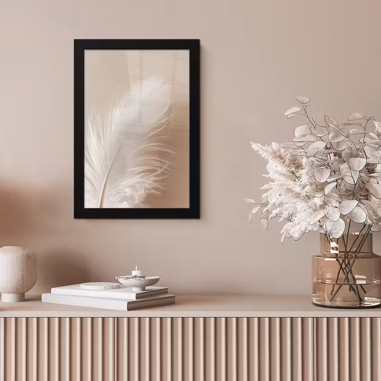 Veer - Minimalistisch - Roze fotolijst zwart zonder passe partout klein -sfeer5